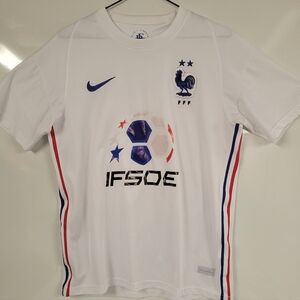 France Soccer Nike Dri-FIT Futbol Soccer Away White Jersey